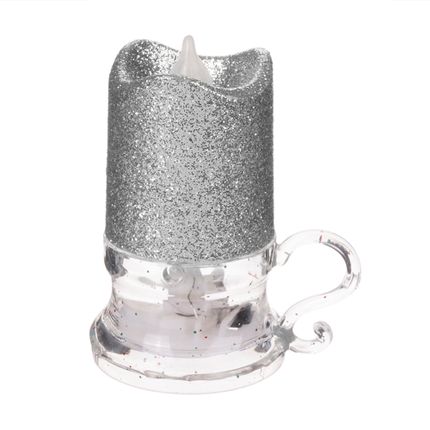 LED candle with handle, in assortment