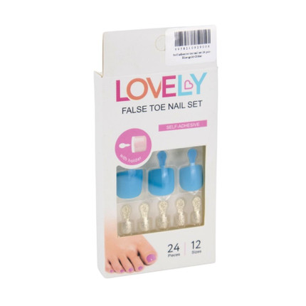 self adhesive toe nail set 24 pcs