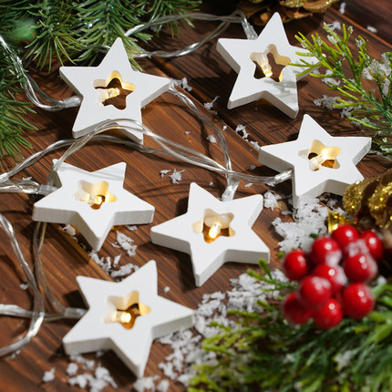 Christmas garland, 2 m, white