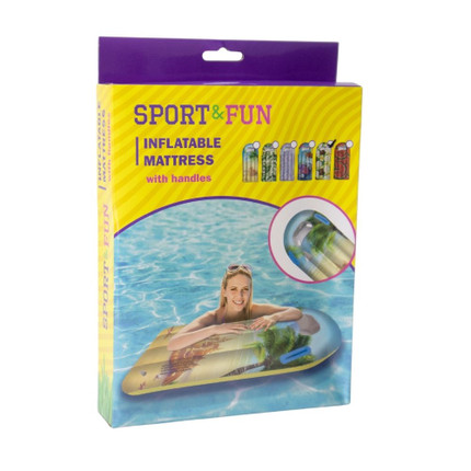 Inflatable mattress with handles, Sport&Fun-Blue-S