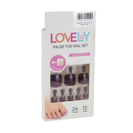 self adhesive toe nail set 24 pcs