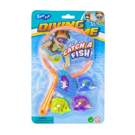 Swimming pool dive game (Fish with net)
