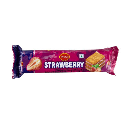 Pran Cream Biscuit Strawberry 90G