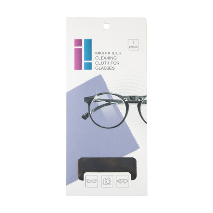 Microfiber cloth for glasses, 3 pcs