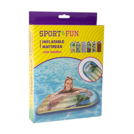 Inflatable mattress with handles, Sport&Fun-Blue-S