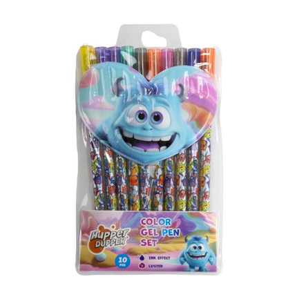 Colored gel pens, 10 colors, assorted