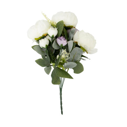 Artificial flower Peony-White, Pink