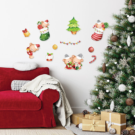 Christmas interior stickers, Snow Fantasy, assorted