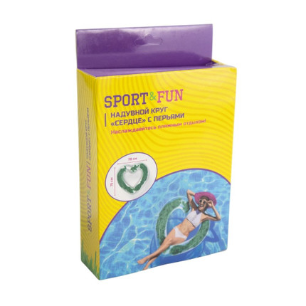 Inflatable ring Heart with feathers