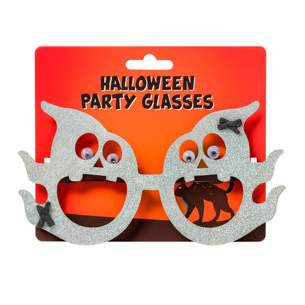 Halloween glitter glasses, assorted