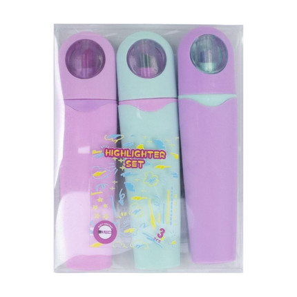 Colored highlighters, 3 colors, assorted