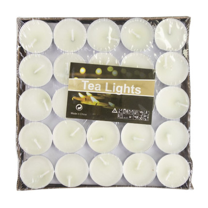 Tea lights, 50 pcs., in assortment