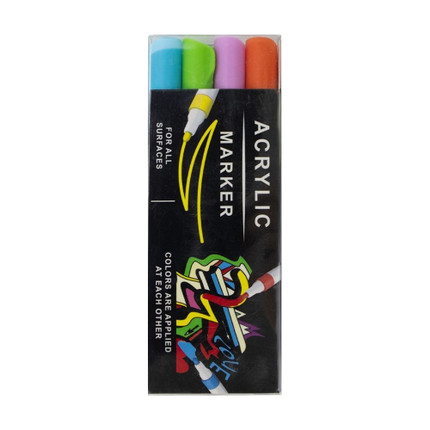 Acrylic marker, 4 pcs