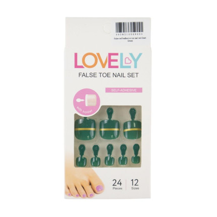 False self-adhesive toe nail set-Light Pink