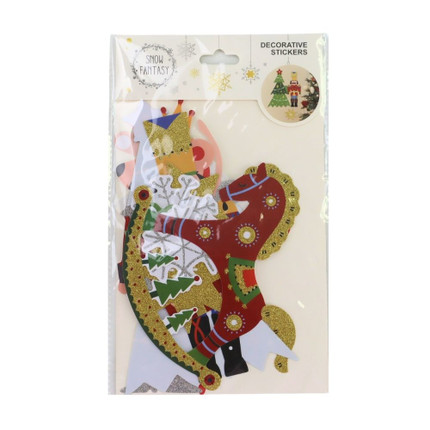 Christmas interior stickers, Snow Fantasy, assorted