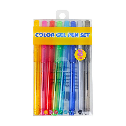 Color gel pen set, 8 pcs