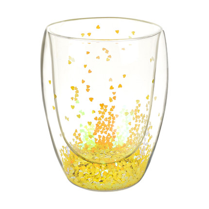 Thermo glass "Hearts", 300 ml, in assortment