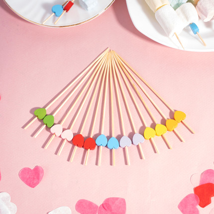 Skewers with hearts, 40 pcs.