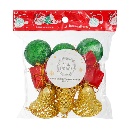 Christmas ornaments set, Snow Fantasy, 10 pcs, assorted