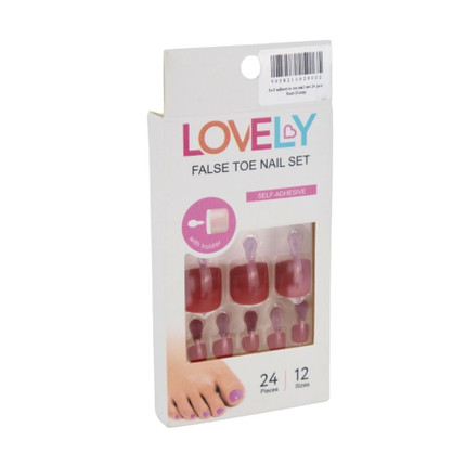 self adhesive toe nail set 24 pcs