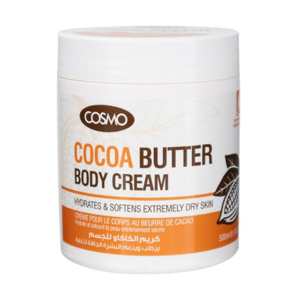 COCOA BUTTER BODY CREAM – 500ML  (COSMO SERIES)