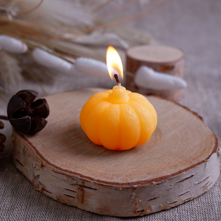 Pumpkin candle