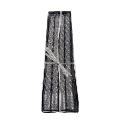 Glitter candle, Snow Fantasy, 4 pcs, assorted