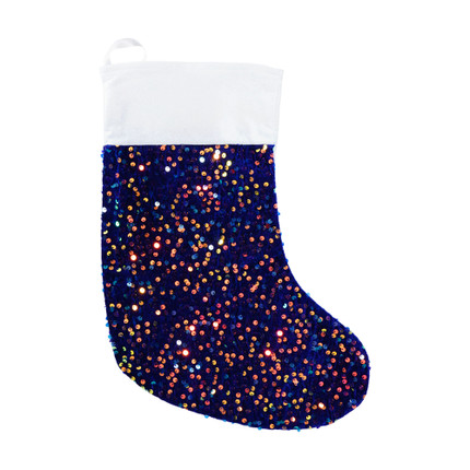 Christmas stocking with sequins, Snow Fantasy, assorted