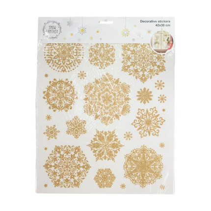New Year's window sticker "Frosty patterns", Snow fantasy, 42x30 cm, assorted