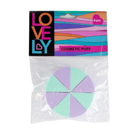 Cosmetic puff, Lovely, 8 pcs