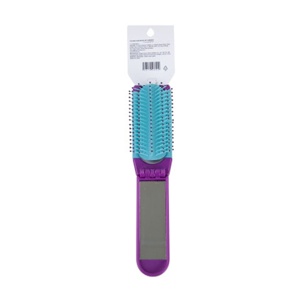 FOLDING HAIR BRUSH WITH MIRROR  Lovely