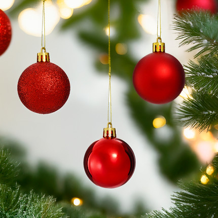 Christmas tree balls, Snow Fantasy, 5 cm, set of 6, assorted