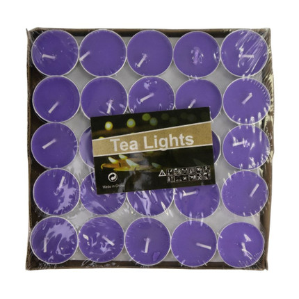 Tea lights, 50 pcs., in assortment