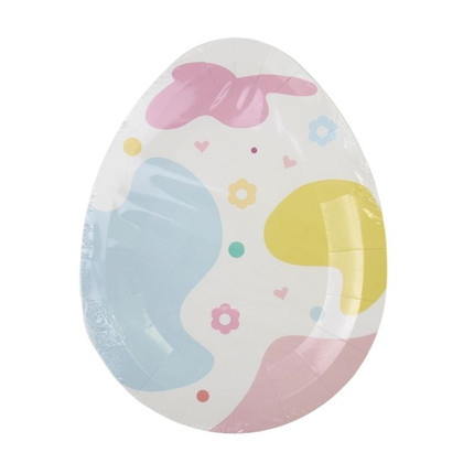 Paper plate, 8 pcs., in assortment