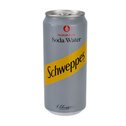 Schweppes Soda Water 330 ml can