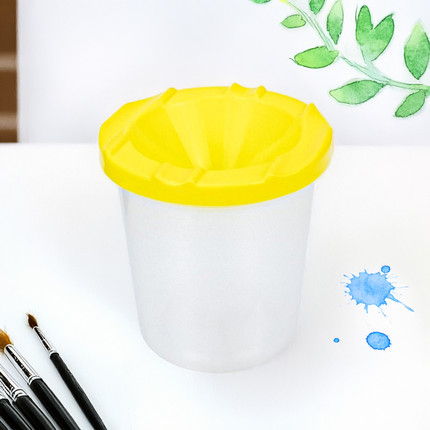 Non-spill water cup for painting, 12.5x6.5x6.5 cm