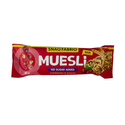 Muesli bar, SNAQ FABRIQ, 40 g