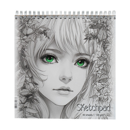 Sketch pad 40 sheets 195x197-Gray -Girl