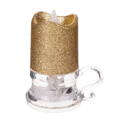 LED candle with handle, in assortment