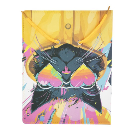 Notebook with print and string, 72 sheets, 16.5x21 cm, assorted