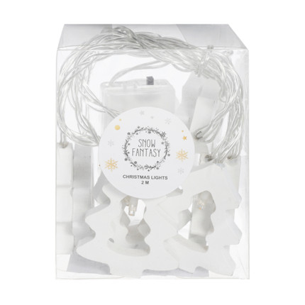 Christmas garland, 2 m, white