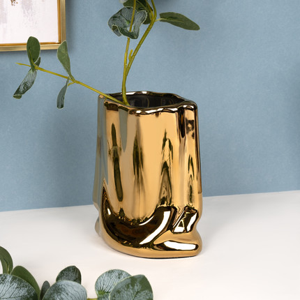 Vase "Golden", 12x16.8 cm