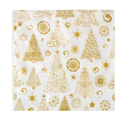Christmas napkins, Snow Fantasy, 20 pcs, assorted