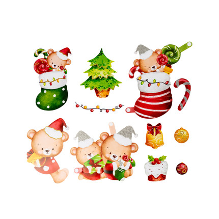 Christmas interior stickers, Snow Fantasy, assorted