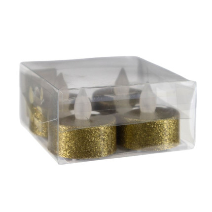 LED candle, Snow Fantasy, 4 pcs, assorted