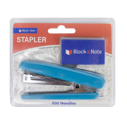 Stapler with staples, 500 pcs., 10x4.3x1.7 cm