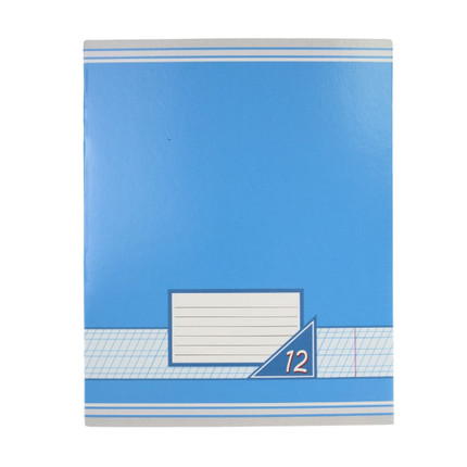 Notebook, 12 sheets, slanted or narrow line