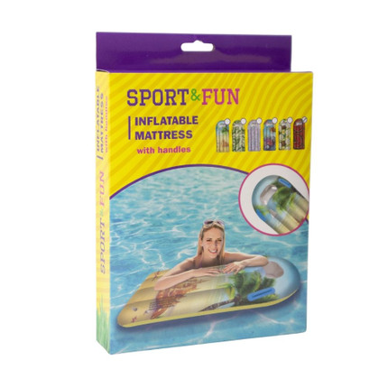 Inflatable mattress with handles, Sport&Fun-Blue-S