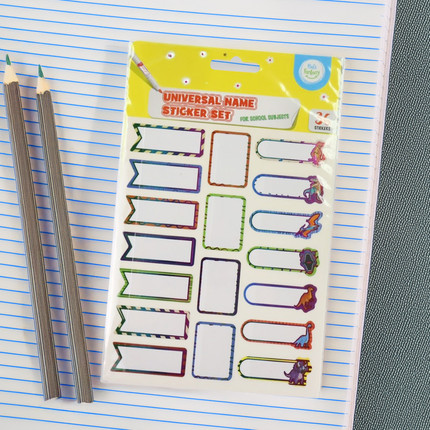 Sticker set for marking children’s belongings, assorted