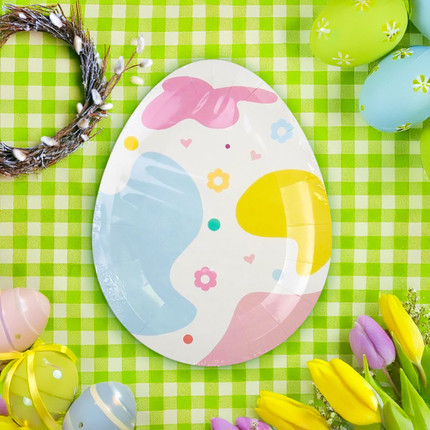 Paper plate, 8 pcs., in assortment